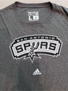 adidas San Antonio Spurs Dark Gray Logo T‑Shirt